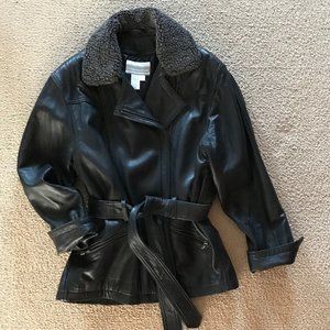 Coldwater Creek 100% Lambskin Leather Jacket